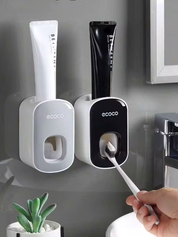 1pc Luxury Automatic Toothpaste Dispenser - Wall Mounted, No Drilling Required, Easy To Clean, Space Saving, Waterproof, Effortless Toothpaste Squeezing, Bathroom Storage Accessory, No Manual Pressing Needed, Time & Effort Saving Toothpaste Dispenser